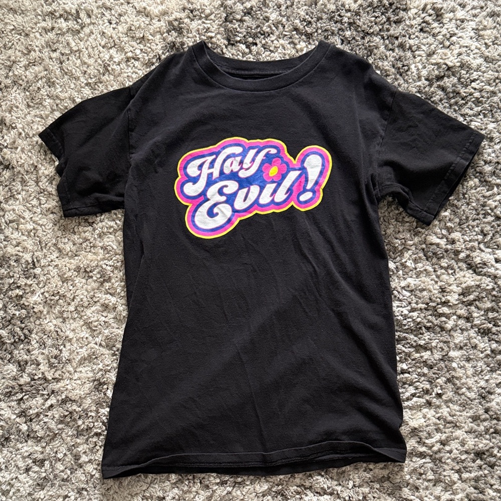 Half Evil! Graphic Short Sleeve Tee - Black